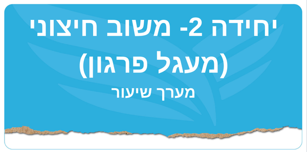 יחידה 2- משוב חיצוני (מעגל פרגון)