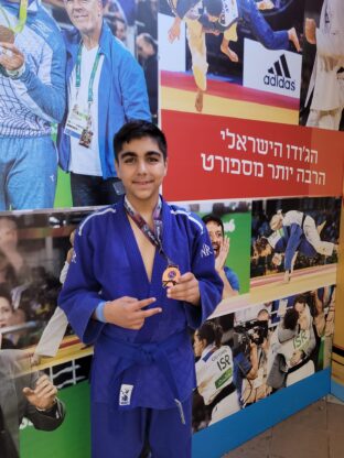 הזוכה במדליית ארד באליפות ישראל בג'ודו: נהוראי מור, תלמיד אמית בר אילן פ"ת