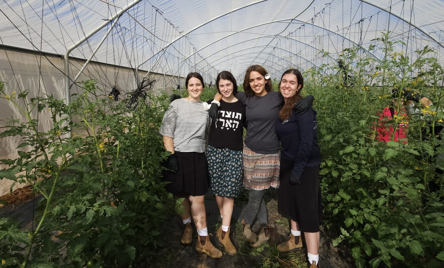 תלמידות אולפנת אמית בארי שדרות המפונות משדרות התגייסו למען החקלאים